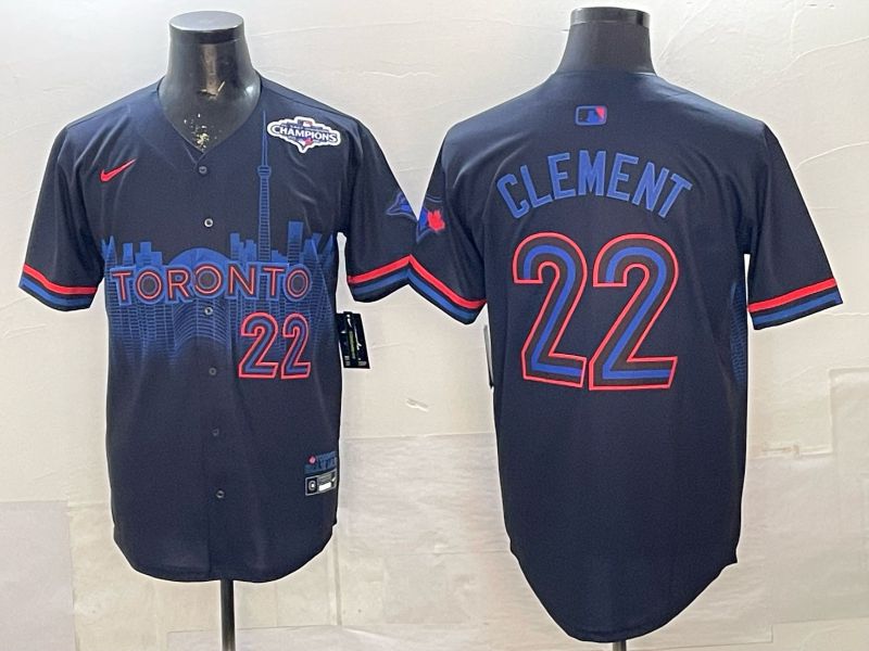 Men Toronto Blue Jays #22 Clement Black 2026 Nike Game MLB Jersey 004